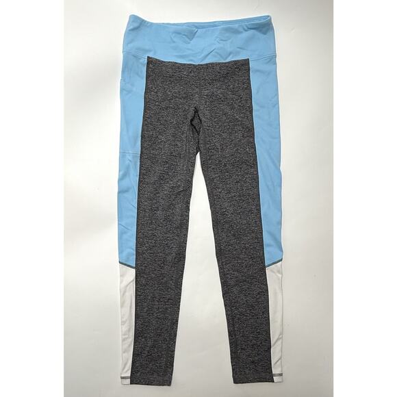 FootJoy Leggings Blue/Gray Colorblock Athletic Activewear Workout Golf Size L - Picture 2 of 9